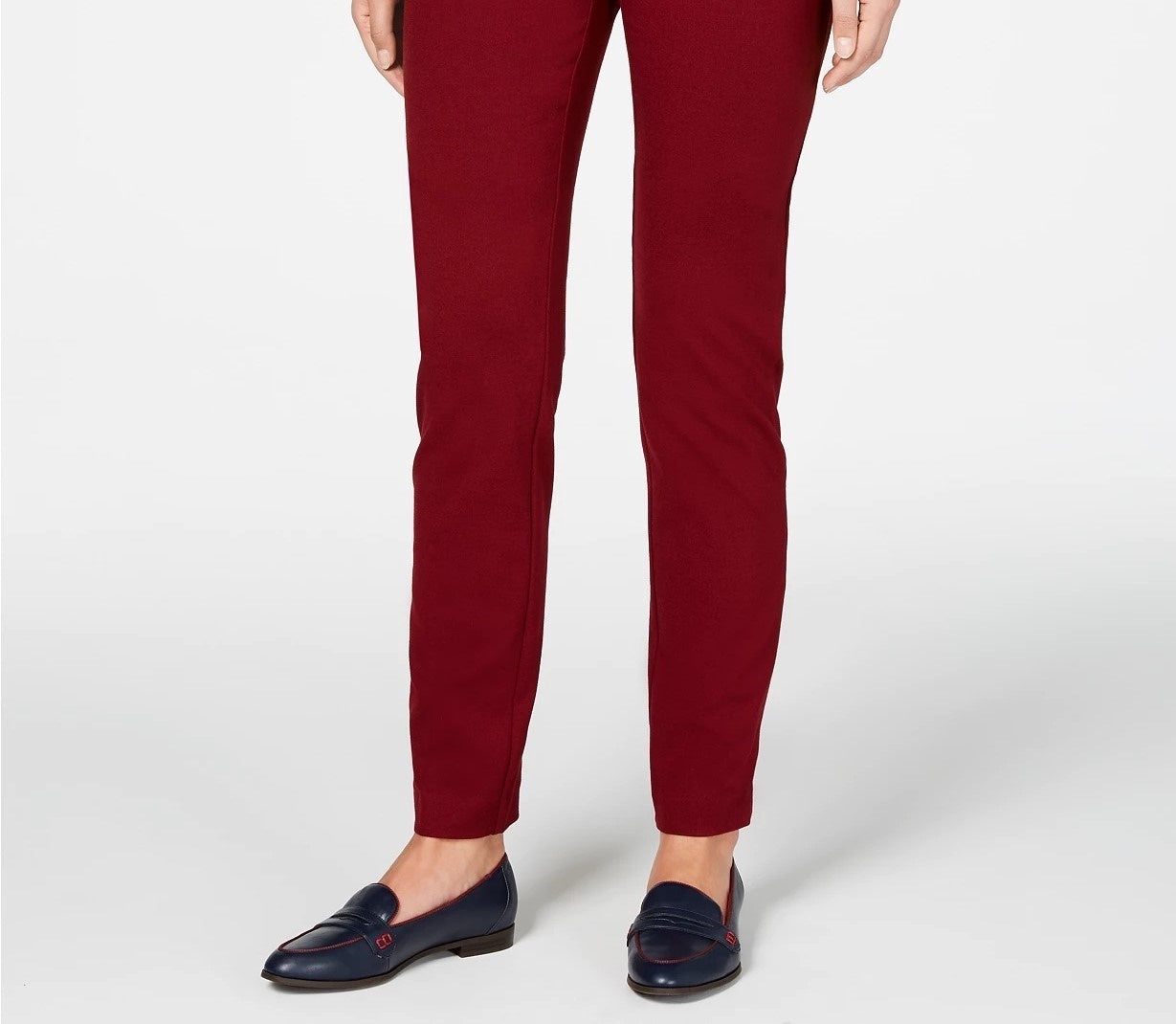 Charter Club Women's Petite Pull-On Ponte-Knit Pants Red Size 16 P