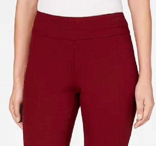 Charter Club Women's Pull-On Ponte-Knit Pants Red Size 4 Petite