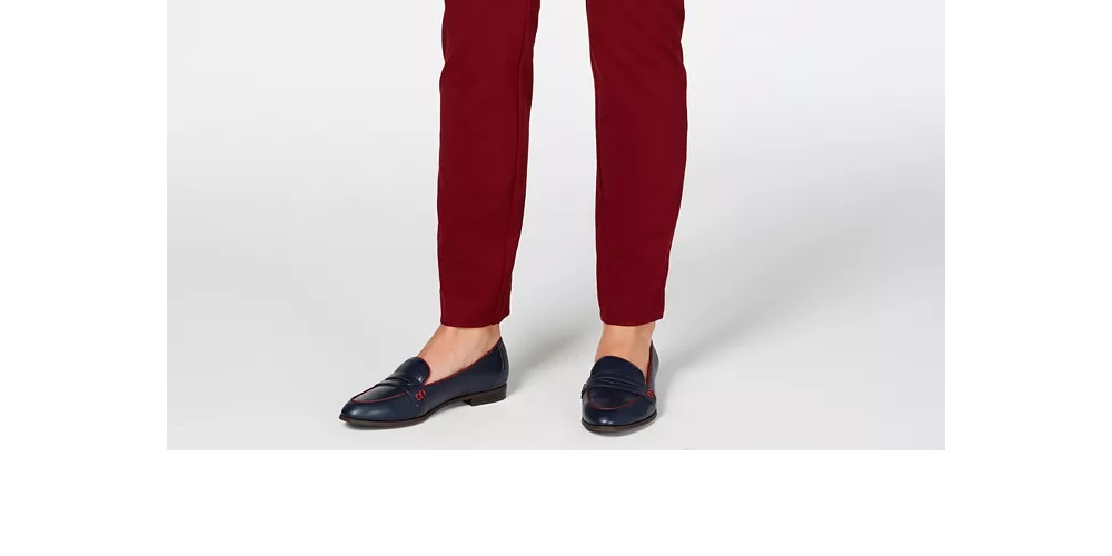 Charter Club Women's Pull-On Ponte-Knit Pants Red Size 4 Petite