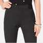 Alfani Women's Wide Waistband Exposed Elastic Skinny Pants Black Size 10 Petite