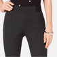 Alfani Women's Wide Waistband Exposed Elastic Skinny Pants Black Size 4 Petite