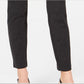 Alfani Women's Wide Waistband Exposed Elastic Skinny Pants Black Size 4 Petite