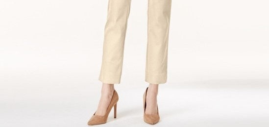 Charter Club Women's Slim Fit Ankle Pants Beige Size 6