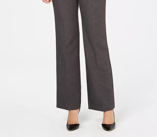 Charter Club Women's Belted Tummy-Control Trousers Dark Gray Size 12
