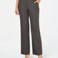 Charter Club Women's Belted Tummy Control Trousers Grey Size 8