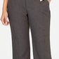 Charter Club Women's Belted Tummy Control Trousers Grey Size 8