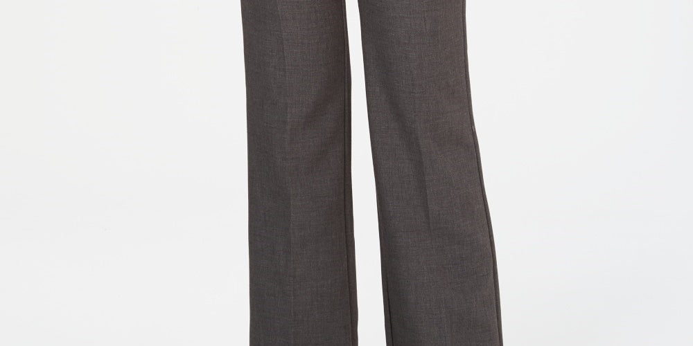 Charter Club Women's Belted Tummy Control Trousers Grey Size 8
