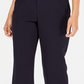 Charter Club Woemn's Petite Belted Slim It Up Trousers Bright Blue Size 10 P