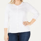 Charter Club Women's Textured Cardigan White Size Large