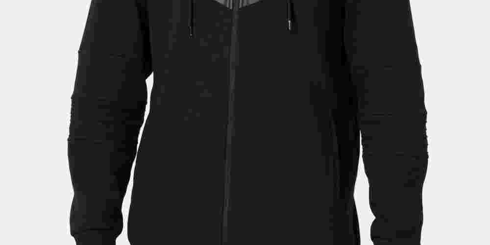 Id Ideology Men's Chevron Zip Hoodie Black Size Small