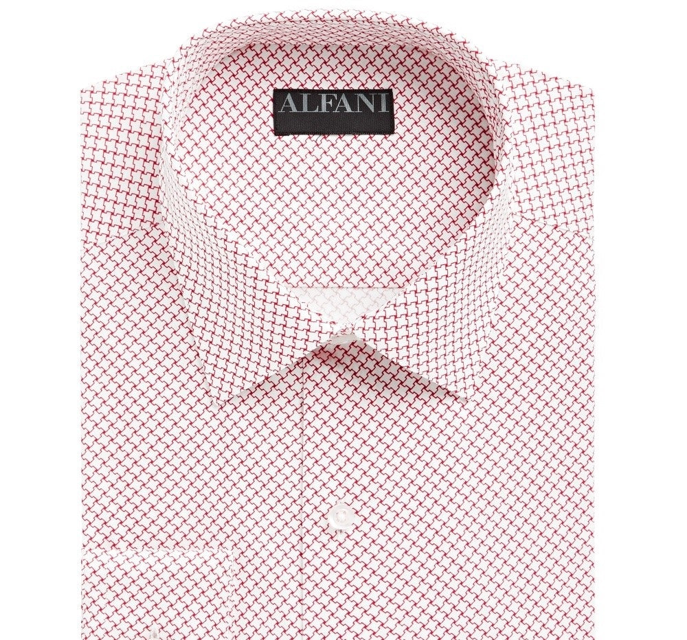 AlfaTech by Alfani Men's Slim-Fit Performance Stretch Easy-Care Dress Shirt White Size 15.5X32-33