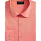 AlfaTech by Alfani Men's Bedford Cord Classic/Regular Fit Dress Shirt Orange Size 16x32-33