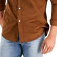 Club Room Men's Corduroy Shirt Brown Size Large