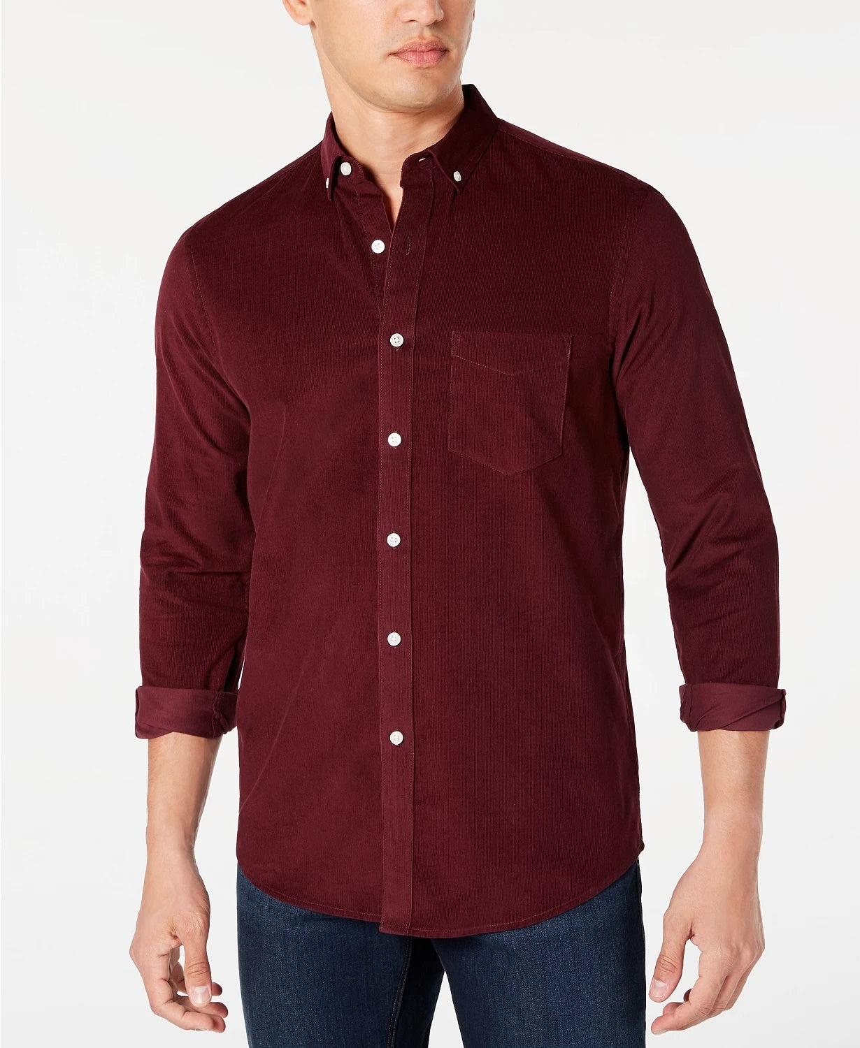 American Rag Men's Coronet Two Tone Crew Neck Sweater Wine Size Medium