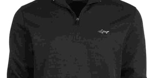 Greg Norman Men's Herringbone 1/4 Zip Up 1/4 Zip Pullover Black Size Medium