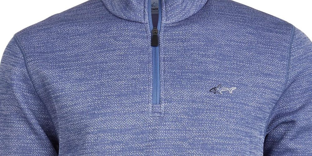 Attack Life Men's Rapiwarm Quarter Zip Herringbone Sweater Navy Size X-Large