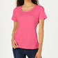 Karen Scott Women's Short Sleeve Scoop Neck Top Pink Size Medium