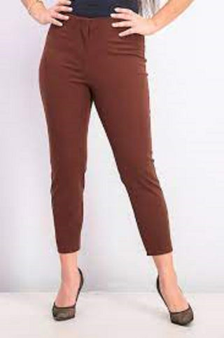 Alfani Women's Petite Hollywood-Waist Skinny Ankle Pants Dark Brown Size 16P