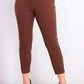 Alfani Women's Petite Hollywood-Waist Skinny Ankle Pants Dark Brown Size 4P