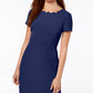 Maison Jules Women's Scalloped Sheath Dress Navy Size 14