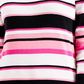 Charter Club Women's Pima Cotton Button-Shoulder Stripe Top Pink Size Extra Small