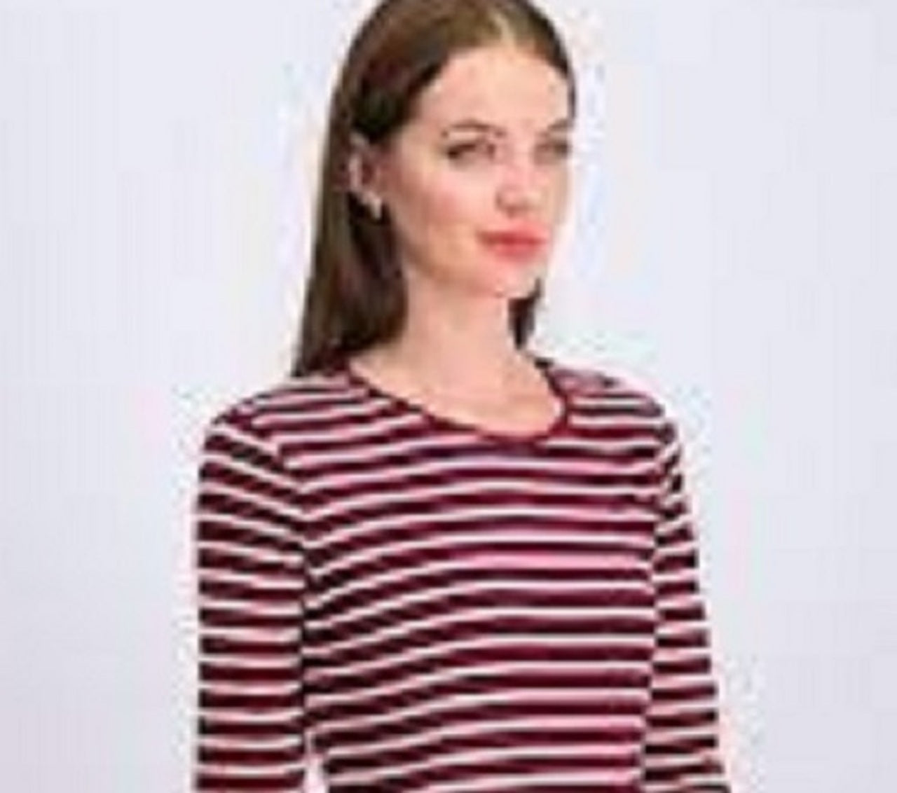 Charter Club Women's Metallic Stripe Top Red Size XX-Large