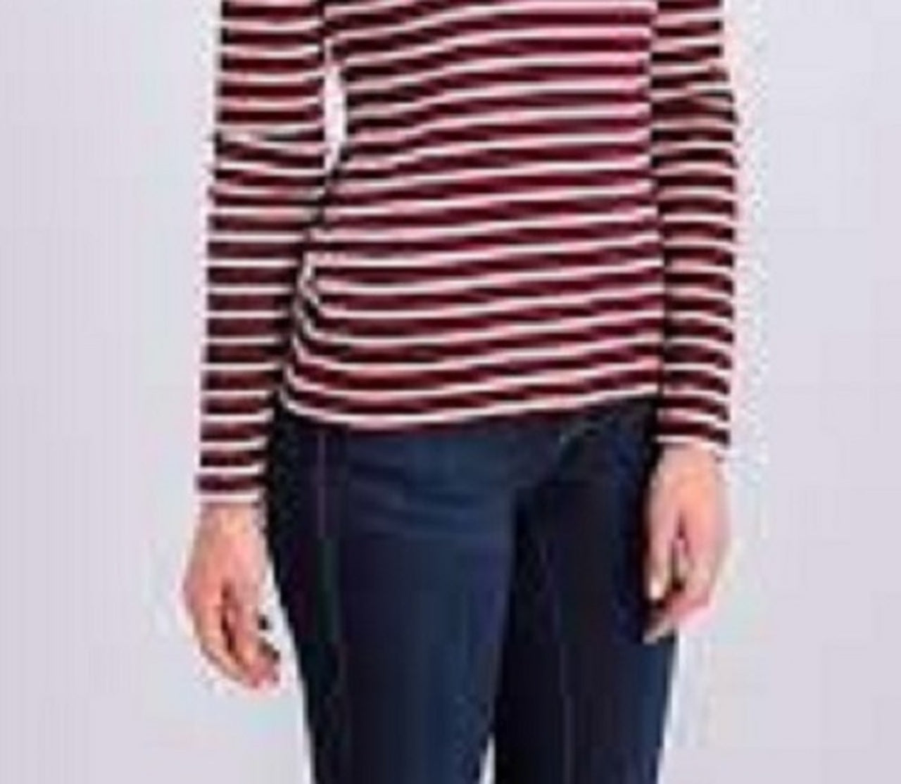 Charter Club Women's Metallic Stripe Top Red Size XX-Large