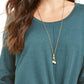 Style & Co Women's Tie Front Sweater Green Size Large