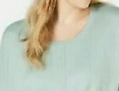 Style & Co Women's Tie-Front Sweater Green Size XX-Large