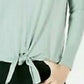 Style & Co Women's Tie-Front Sweater Green Size XX-Large