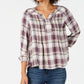 Style & Co Women's Pleated Top Purple Size Petite Small