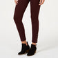 Style & Co Women's Snap-Hem Ponte-Knit Leggings Wine Size X-Small