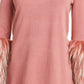 Alfani Women's Faux Fur Cuff Mock Neck Sweater Pink Size XX-Large