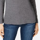 Maison Jules Women's Scoop-Neck Top Gray Size Medium