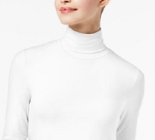 Club Room Women's Fleece Solid 1/4 Zip Pullover Ivory  White Size X-Large