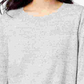 Maison Jules Women's Cotton Crew Neck Sweater Grey Size X-Small