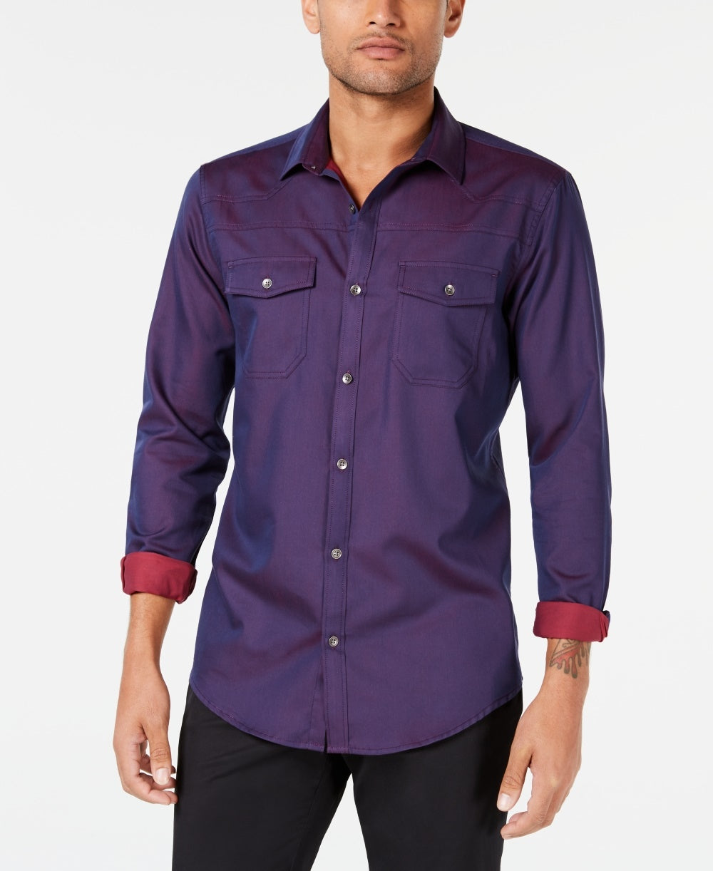 INC International Concepts Men's Pax Shirt  Purple Size XX-Large