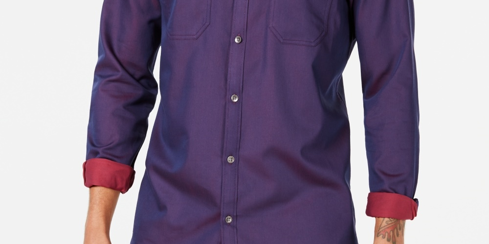 INC International Concepts Men's Pax Shirt  Purple Size XX-Large