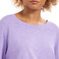 Style & Co Women's Long-Sleeve Crewneck Top Purple Size Large