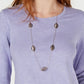 Style & Co Women's Long Sleeve Crewneck Top  Purple Size XX-Large