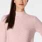 Charter Club Women's Mixed Stitch Knit Sweater Pink Size Large