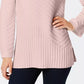 Charter Club Women's Mixed Stitch Knit Sweater Pink Size Large