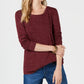Style & Co Women's Long Sleeve T-Shirt Purple Size X-Large