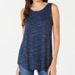 Style & Co Women's Spacedyed Tank Top.Blue Size Small