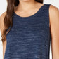 Style & Co Women's Spacedyed Tank Top.Blue Size Small
