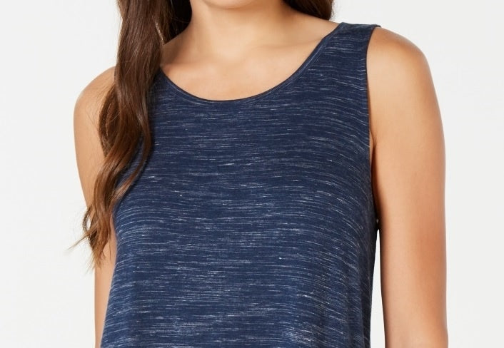 Style & Co Women's Spacedyed Tank Top.Blue Size Small