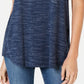 Style & Co Women's Spacedyed Tank Top.Blue Size Small
