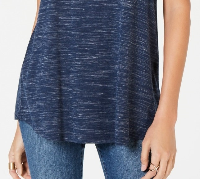 Style & Co Women's Spacedyed Tank Top.Blue Size Small