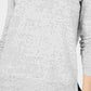 Maison Jules Women's Cotton V Neck Tunic Sweater Grey Size Large