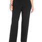 JM Collection Women's Curvy Fit Straight Leg Pants Black Size 18W